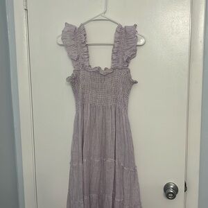Hill House Ellie Nap Dress - purple white stripe